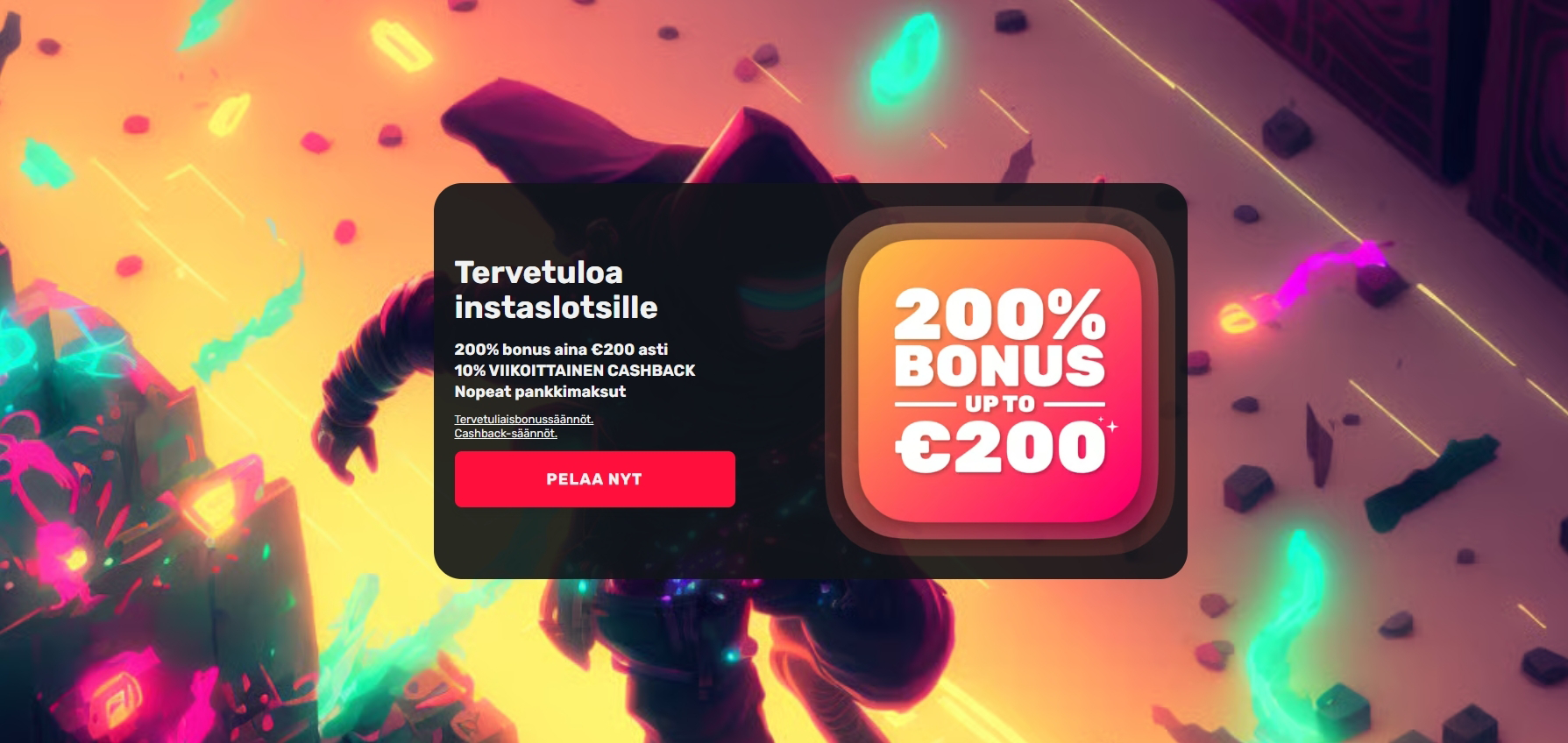 200% casino bonus Instaslotsilta