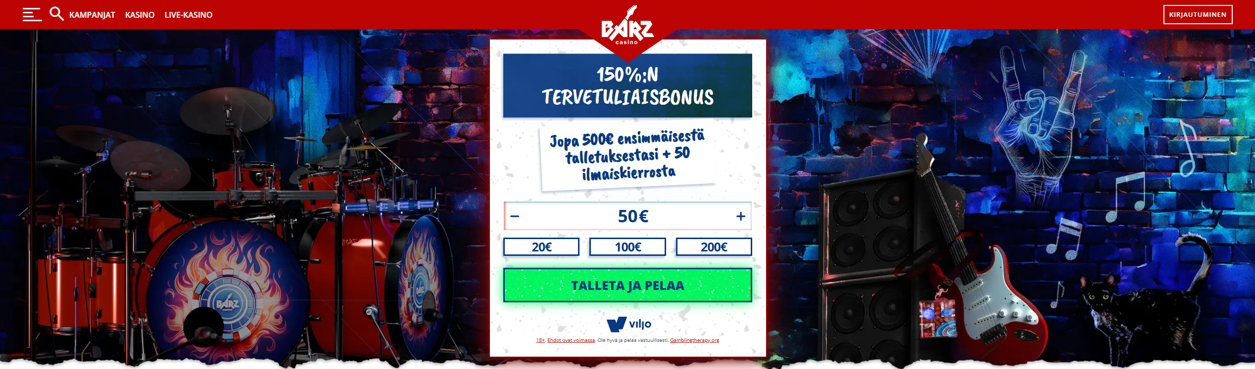 Uudistetty Barz Casino käyttää nykyisin Viljoa
