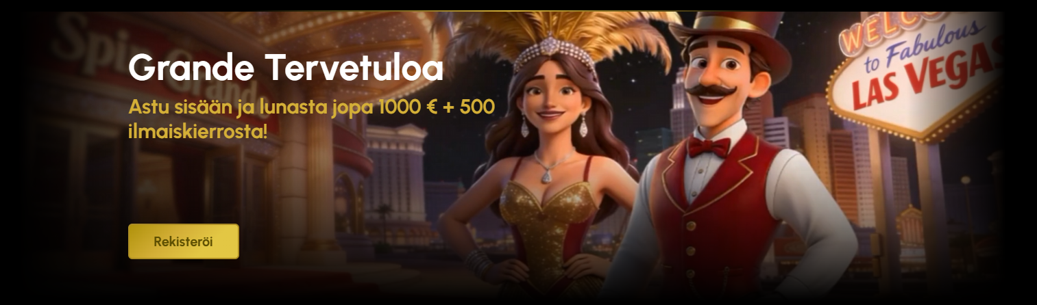 Spin Grande Casino bonuskoodi avaa ison bonuksen