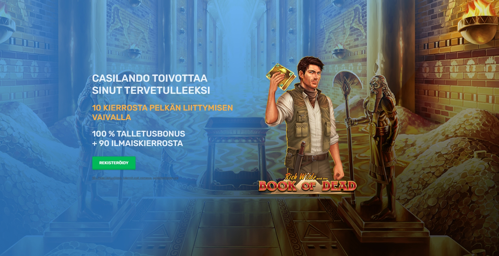 Casilandolta saa casino bonuksen ilman talletusta