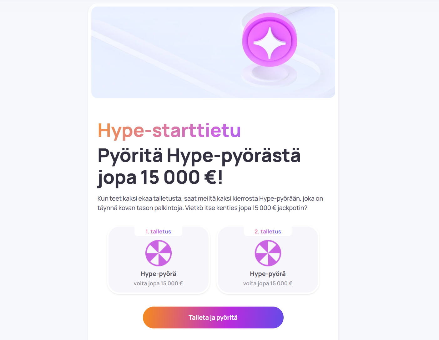 Hype Casino bonus