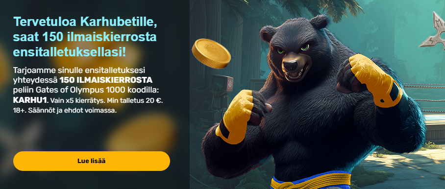 Karhubet bonus ilmaiskierrokset