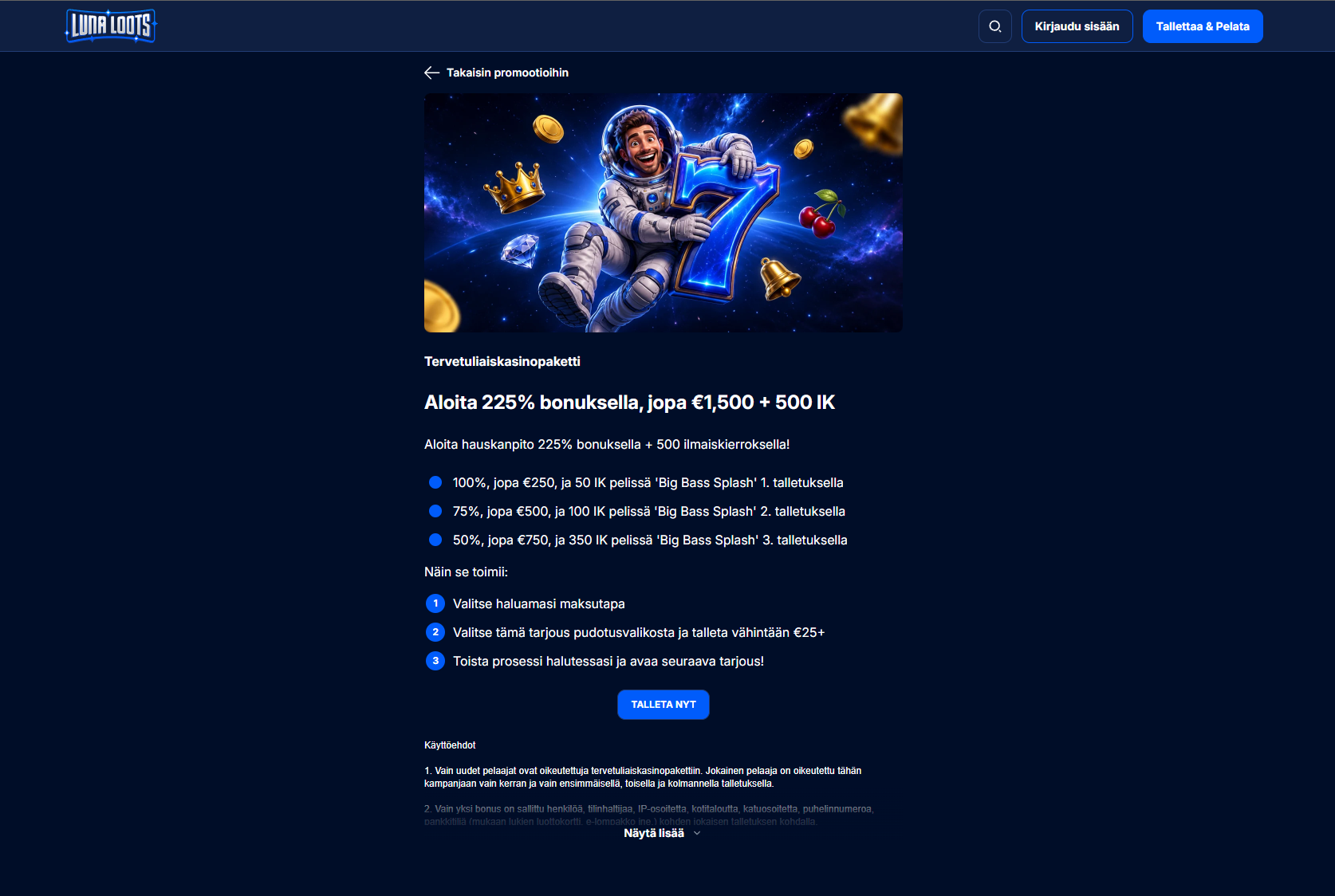 Luna Loots Casino bonus