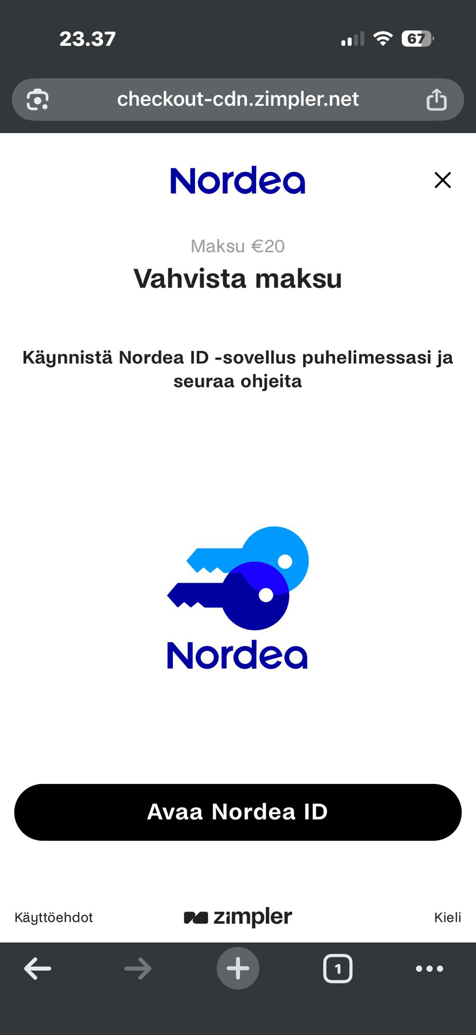 Nordea-tunnistautuminen mobiilikasinolla