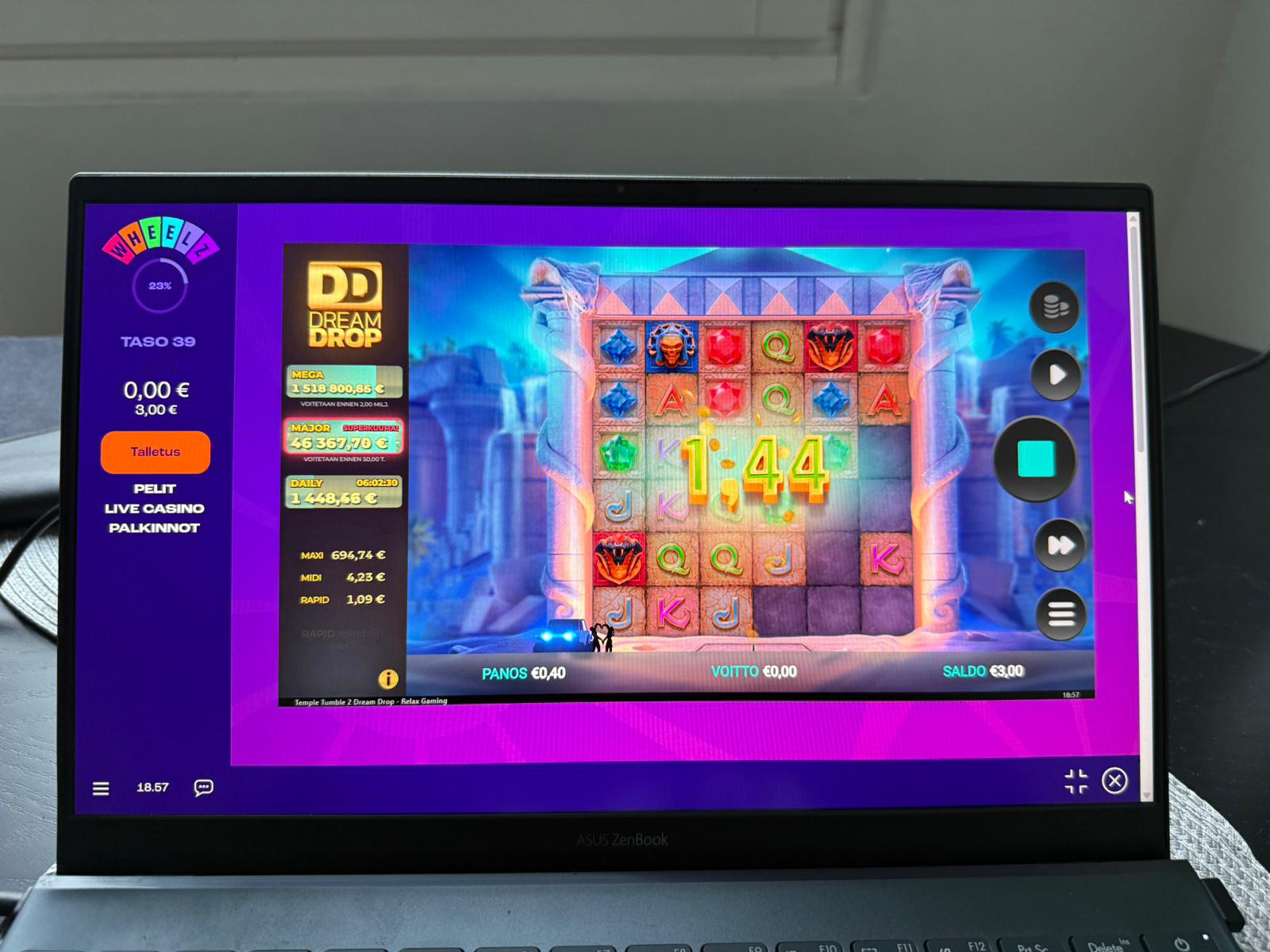 Wheelz on paras Skrill casino