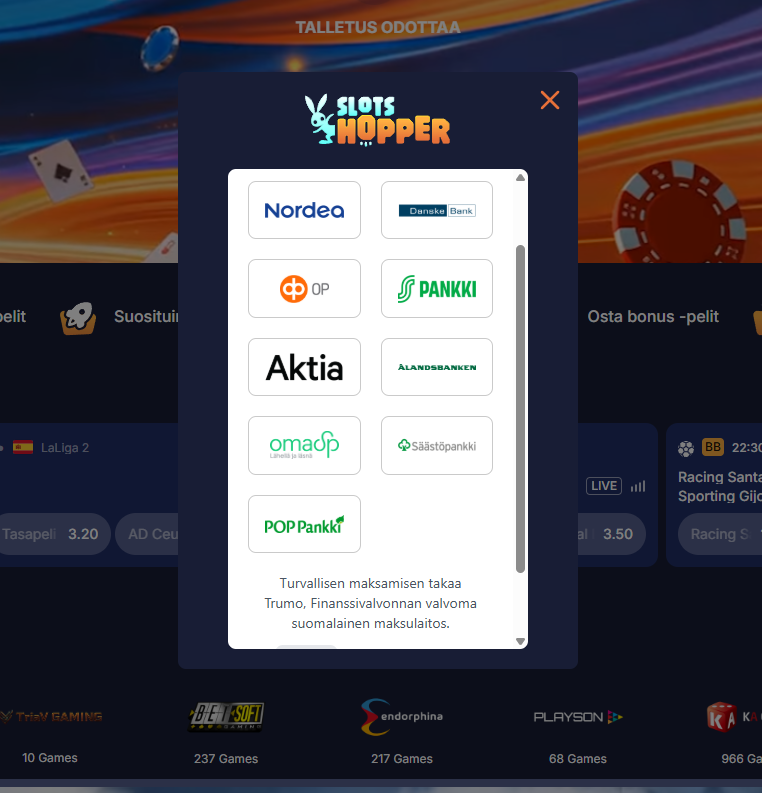 Slots Hopper talletus
