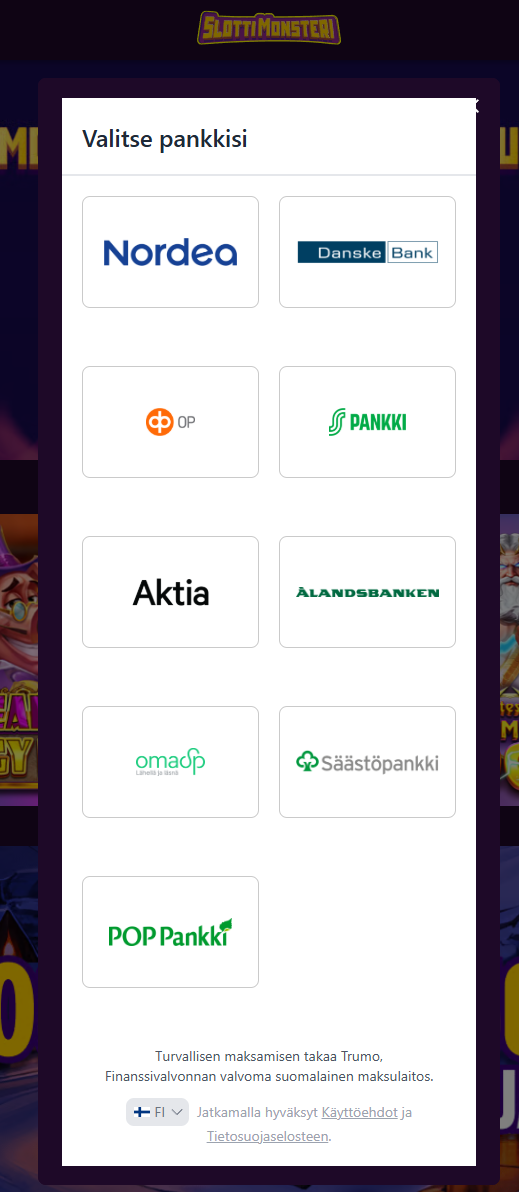 Slottimonsteri talletus ilman rekisteröitymistä