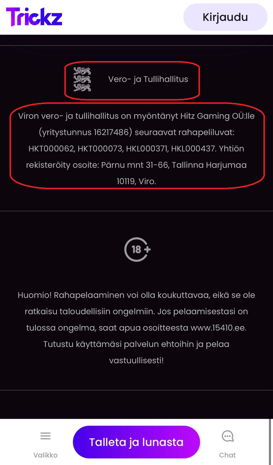 Verovapaa Nordea casino