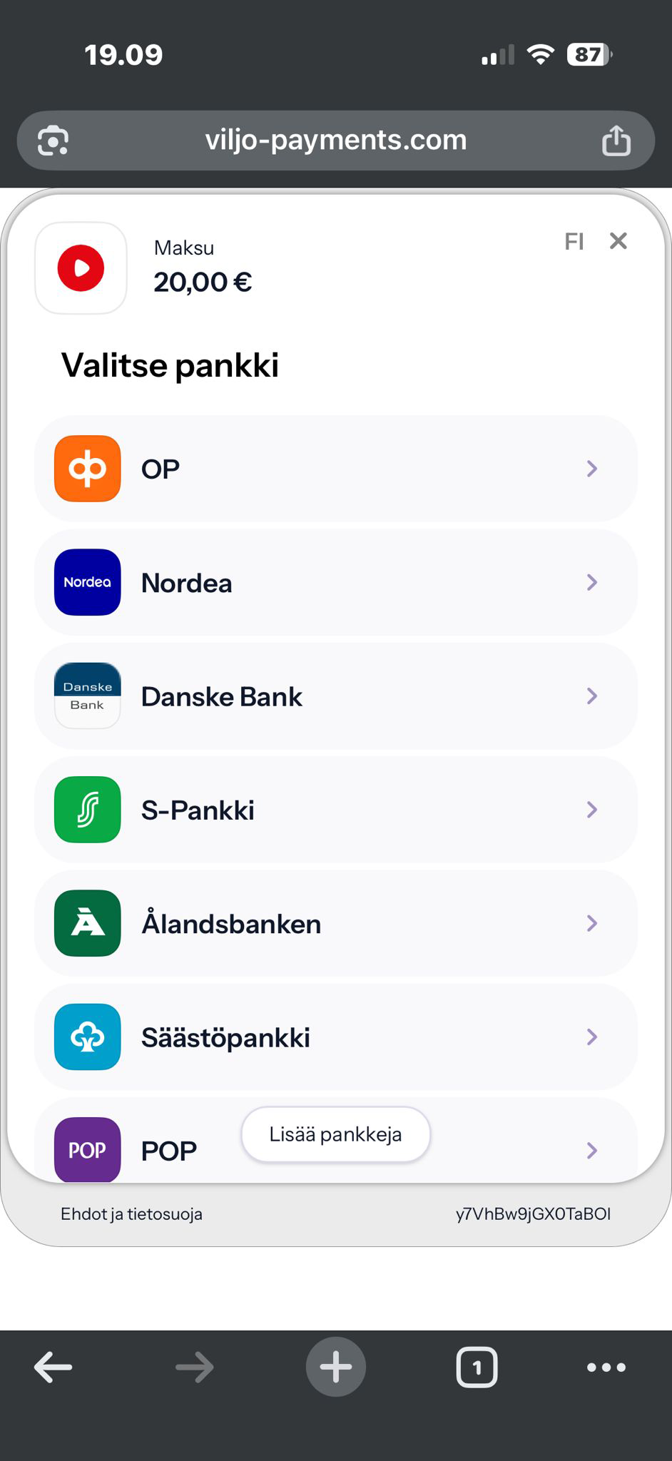 Pankin valinta virolaisen kasinon talletuksessa